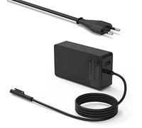 Chargeur Surface Pro,65 W 15 V 4 A Compatible avec Surface Pro X/ 8/7/ 6/5/ 4/3,Chargeur Microsoft Compatible avec Ordinateur Portable Surface 4/3/2/1, Surface Book1/2 (65W)