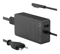 Chargeur Surface Pro 65W 15V 4A Alimentation pour Microsoft Surface Pro 11/10/9/8/Pro 7/7+/Pro 6/Pro 5/Pro 4/3/X, Surface Laptop 7/6/5/4/3/2, Surface Go 4/3/2/1, Surface Book 3/2/1, avec Un USB Port
