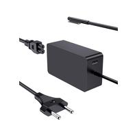 Chargeur Surface Pro 65W pour Microsoft Surface 11/10/9/8/Pro 7/7/6/5/4/3/X | Alimentation 15V 4A pour Surface Laptop 7/6/5/4/3/2, Surface Go 4/3/2/1, Surface Book 3/2/1 avec port USB