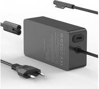 Chargeur Surface Pro pour Microsoft Surface Pro 9, 8, 7+, 7, 6, 5, 4, 3, X, Windows Surface Laptop 5, 4, 3, Studio, Surface Go, Surface Book 3, 2, 1, 65W Surface Chargeur d'alimentation + 20W USB C