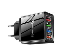 Chargeur téléphone Portable - Chargeur de Charge Rapide, Chargeur Mural 4X Plus Rapide | Adaptateur USB, capacité de Charge Multi-appareils, Chargeur Quatre appareils à la Fois pour Smartphones
