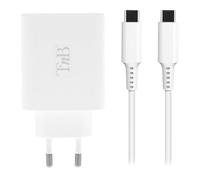 Chargeur - TNB - CHNBTINY65 - 65W - USB-C et USB-A - Blanc