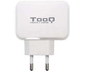 Chargeur Tooq Double USB-C +Usb-A 27W Blanc