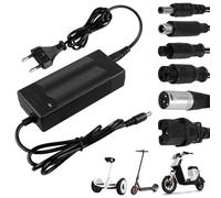 Chargeur Trotinette Electrique 42V 2A avec 6 Connecteurs pour Batterie 36V - Compatible Scooter Électrique, Hoverboard, Monocycle, Planche à Dérive, Xiaomi M365 Pro 2