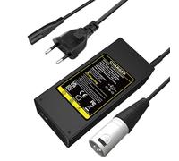 Chargeur Trotinette Electrique, 42V 2A Chargeur Trottinette Électrique pour 36V Batterie au Lithium, pour Hoverboard Scooter Électrique Vélo Électrique, Connecteur XLR