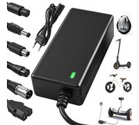 Chargeur Trotinette Electrique pour Xiaomi, 42V 2A Chargeur Hoverboard | 36V Universel Adaptateur Alimentation avec 6 Connecteurs pour M365 Hoverboard, Scooter Électrique, Vélo, Protection Multiple