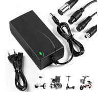 Chargeur Trottinette Électrique 42V 2A Universel (5 Connecteurs) - Alimentation pour Batterie Lithium 36V - Compatible avec Xiaomi, Ninebot Segway, Wispeed, UrbanGlide, Hoverboard et Vélo Électrique