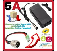 Chargeur trottinette électrique 67,2v 5A 66,4v pour batterie 60v avec port de charge GX16 pour DUALTRON MINIMOTORS SPEEDWAY