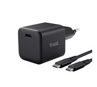 Chargeur Trust 26046 USB-C universel charge rapide secteur noir avec câble 2m pour appareils mobiles