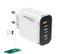 Chargeur Type C - Bloc De Charge Rapide 40W, Chargeur USB Double PD | Station De Recharge USB Portable, Accessoires Pour Smartphone, Tablette, Ordinateur Portable Avec Chargement Ultra-Rapide