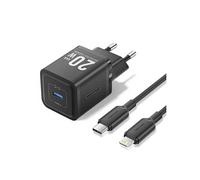 Chargeur - - TZ-FEPB0-EU-02 - 20W - GaN - USB-C vers Lightning 1m - Noir
