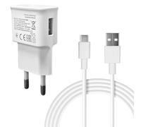 Chargeur UCB C Rapide avec câble USB Type-C 1M pour Sam-Sung Galaxy S8/S8+/S9/S9+/S10/S10+/S10e, A10e/A12/A32/A42/A50/A51/A72, Note 8/9 - Adaptateur Secteur Adaptive Fast Charging et Quick Charge 2.0