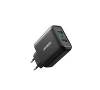 Chargeur Ugreen Quick Charger 36w, 2 X Usb, 5v/3a, Noir