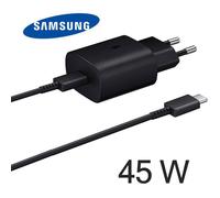 Chargeur Ultra Rapide 45W Adaptateur secteur Original Samsung Cable USB-C vers USB-C Pour Samsung Galaxy S24 5G S921B noir CHARGEUR