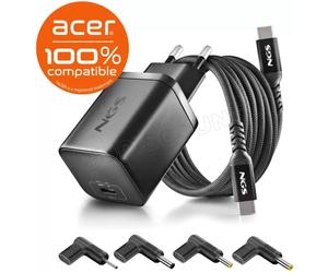 Chargeur universel NGS Bud USB-C pour ordinateur portable Acer 65W - 4 embouts
