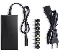 chargeur universel pour ordinateur portable 96 W, adaptateur AC avec 8 convertisseurs DC jack, 12 V à 24 V, réglable, chargeur portable, fiche UE