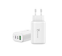 Techmade Chargeur secteur TM-P937-WH 65W Charge rapide 1x USB-A 2x USB-C Blanc