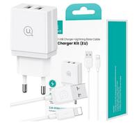 Chargeur - USAMS - 18W - 2xUSB - Câble Lightning - Compatible iPhone 11 à 14