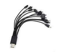 Chargeur USB, 10 en 1 câble de transfert de données USB multifonction universel câble multi-broches chargeur USB câble adaptateur câble de données cordon for ordinateur portable