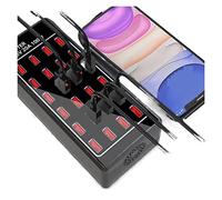 Chargeur USB, 100W 24 Ports Chargeur USB Station d'accueil Adaptateur secteur 5V 20A USB Téléphone portable Charge rapide Hub USB Adaptateur secteur multi-ports Dock