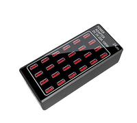Chargeur USB 12 24 Multi Ports 100W Station de Charge Dock Adaptateur Secteur Universel for Bureau Chargeur sécurisé(12 Port USB)