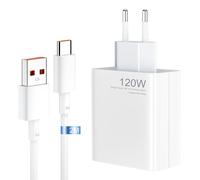 Chargeur USB 120 W pour Xiaomi 14T Pro Ultra 13T Pro 12T Pro 11T Pro Redmi Note 13 12 Pro+ 5G, bloc d'alimentation USB Turbo Hyper Charge rapide, adaptateur avec câble USB C 6 A, 2 m, pour Black Shark