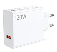 Chargeur USB 120 W pour Xiaomi Redmi Note 14 Pro+ 13 Pro+ 12 5G, 120 W Adaptateur de Chargeur Mobile Rapide Recharge Prise pour Xiaomi 14T 13T Poco F7 Ultra Black Shark 5 4, Seul Chargeur