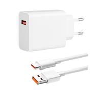 Chargeur USB 120W avec Câble de Charge pour 15 14T 13T 12T 11T Pro Ultra Note 14 13 12 Pro+ 5G Black Shark 5 4 Poco X5 F4, Adaptateur avec 2M 6A Bloc d'alimentation Turbo Hyper Charge