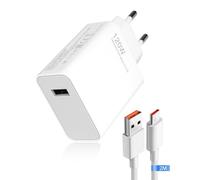 Chargeur USB 120W pour avec 2m Câble USB C pour 14T Pro/14 Ultra/13T Pro/12T/13 Lite Turbo Hyper Charge Rapide pour Note13/12/11s/10Pro/POCO X6/M6/F5/X5/X4/X3 Black Shark