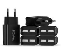 Chargeur Usb 2 Ports 6Pack 5V / 2.1A Mini Usb Chargeur Secteur Usb Adaptateur Chargeur Mural Usb Universel Compatible Avec Iphone 15/14/13/12/11/Xs/Xr, Huawei P30 P20, Samsung Galaxy Note S9