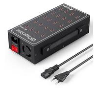 Chargeur USB, 20 ports - 100 W/20 A - Multiport - Chargeur intelligent 20 en 1 - Pour Samsung, iPhone, Google Pixel, Xiaomi, Oppo, iPad, tablettes et autres appareils électroniques USBA