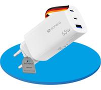 Chargeur Usb, 2X 65 Watt Port Usb-C, 1X 27 Watt Port Usb-A, Chargeur Rapide, Alimentation Usb, Chargeur De Téléphone Portable Avec Détection Automatique Du Courant De Charge, Blanc