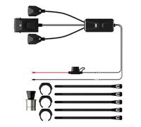 Chargeur USB 30 W USB-C PD et 18 W USB-A double port étanche pour guidon de moto 12 V-24 V avec prise d'alimentation et housse de protection