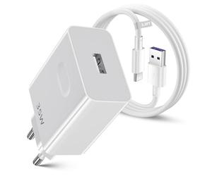 Chargeur USB 35W avec Câble USB C 1m pour Honor 400 Lite 5G Pad X9a x8d