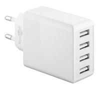Goobay Chargeur secteur USB 4 ports Type-A 3A 30W Blanc