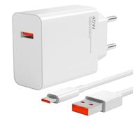 Chargeur USB 45 W pour Xiaomi Redmi Note 15 14 Pro 5G Poco X7 M7Pro M6 Mi Pad 8 7 6 Redmi K80Pro avec câble de charge 6 A de type C 1 m Turbo adaptateur de charge rapide USB pour Xiaomi 13Pro 12Pro