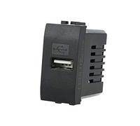 Chargeur USB 5 V 2,1 A compatible avec Bticino Living Light,prise USB murale pour boîte 503 504 505 Fast Charge (Noir)