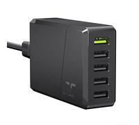 Chargeur USB 52W 5-Port Green Cell Adaptateur Secteur USB-A Chargeur Adaptateur Universel avec Quick Charge 3.0 Ultra Charge pour iPhone 13 12 iPad Samsung Xiaomi Tablette Android téléphone Portable