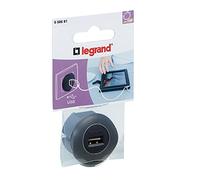 Chargeur USB 5V 1,5A maximum avec fiche 2P 10A et encombrement réduit - noir