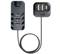 Chargeur USB 66 W 6 ports pour voiture avec 1 câble de 5 m prenant en charge QC3 0 et chargement multi-appareils
