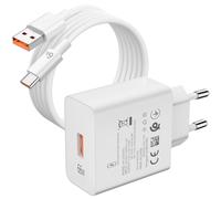 Chargeur USB 66W et Câble USB C pour Honor Magic8 Lite 200 90 5G MatePad | 66WATT 6A Charge Rapide Adaptateur Chargeur avec Type C Câble 2M pour Honor 70 Lite 90 Lite Magic 6 Lite 6 Pro 5 Honor Pad 9