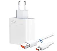 Chargeur USB 67 W pour Xiaomi avec câble de charge type C de 2 m 6 A pour Xiaomi 14t Pro 13T 13 Ultra 12T 11T Redmi Note 13 Pro+ 12 11 5G Chargeur rapide USB Power pour téléphone portable