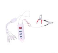 Chargeur USB à 3 ports avec interrupteur de commande, entrée 12-24 V, sortie 5 V 500 mA pour téléphones portables, tablettes pour la maison et les voyages, blanc