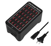 Chargeur USB à 30 ports, chargeur intelligent USB 150 W/30 A, hub de charge de bureau 30 en 1, station de charge USB multi-ports pour Samsung/iPhone/iPad/Google Pixel/tablettes et autres appareils