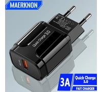 Chargeur Usb à Charge rapide 3.0 4.0 5V 3A, pour iPhone Xiaomi Samsung S20 tablettes universelles qc3.0, charge rapide pour téléphones mobiles
