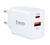 Chargeur Usb-a Qc3.0 18w Usb-c Pd 20w 5v/9v/12v Tooq Tqwc-2sc04wt