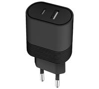 Chargeur USB A + USB C 32W (12+20W) Power Delivery Noir Bigben