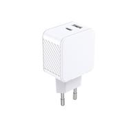 Chargeur USB-A / USB-C 65W Power Delivery GaN Universel Ultra Rapide Blanc