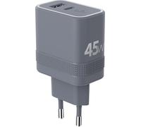 Bigben Connected Adaptateur secteur Force Power 45W GaN PD USB-A + USB-C Gris