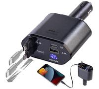 Chargeur USB allume-cigare 66 W USB-C & USB-A pour 4 appareils [revolt]